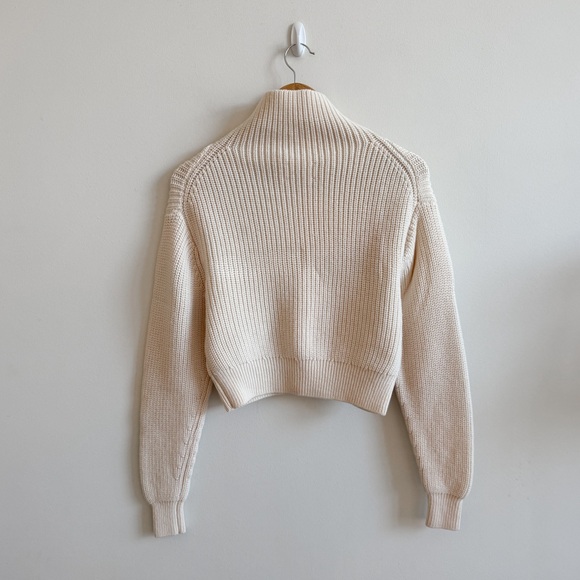 WILFRED • Montpellier Merino Wool Waist Turtleneck in Light Birch - Picture 9 of 14
